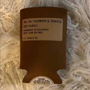 P.F. Candle Co. Teakwood and Tobacco Can Coozie